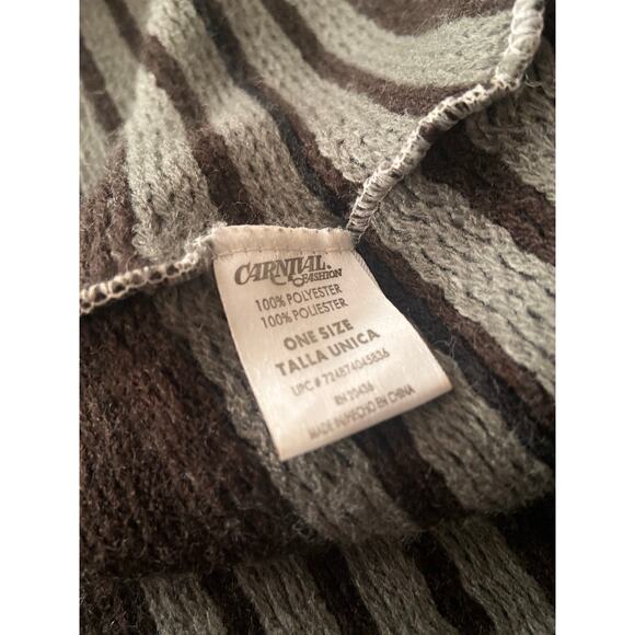 CARNIVAL Brown/Blue Infinity Scarf sz OS - Picture 5 of 7